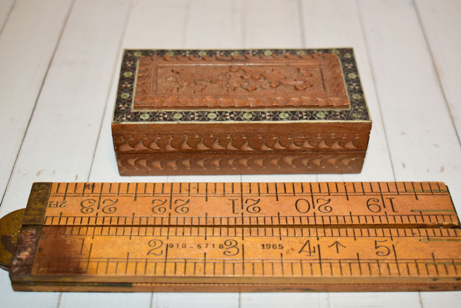 Victorian Jewellery Box   Beautiful Sadeli Inlaid Micro Mosaic Casket With Dried Seahorse! photo furniture