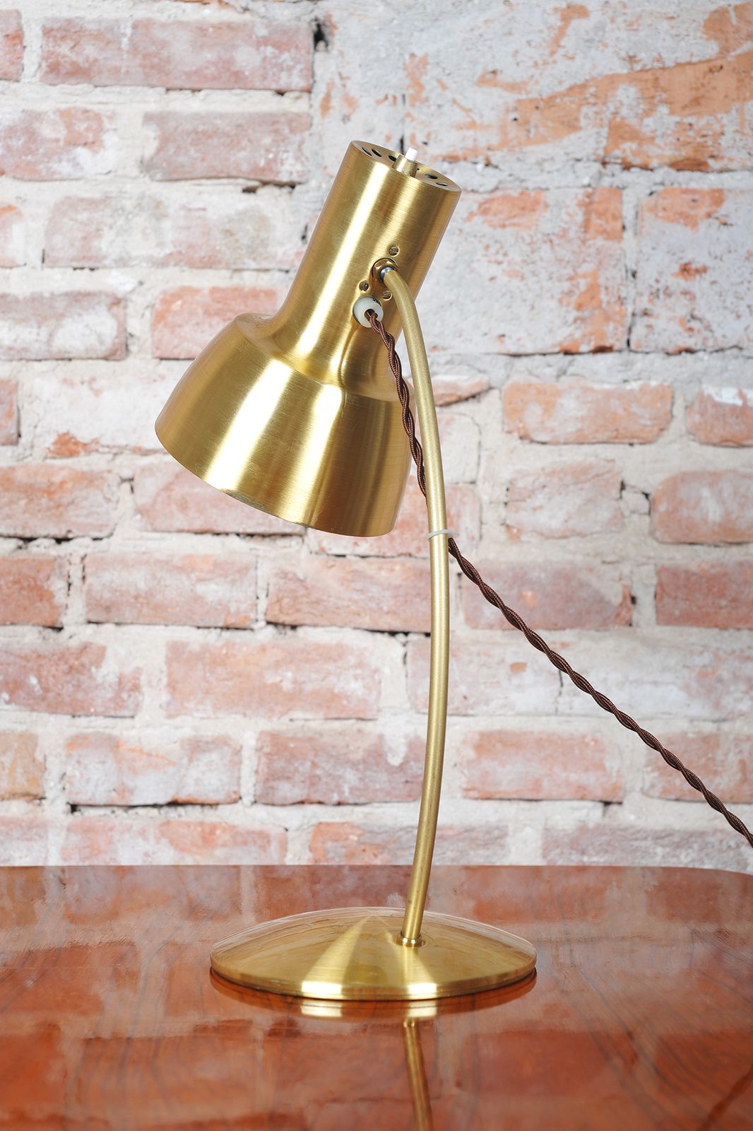 Restored Mid Century Table Lamp, By Napako, Aluminium, Rewired, Czech, 1960s photo for sale