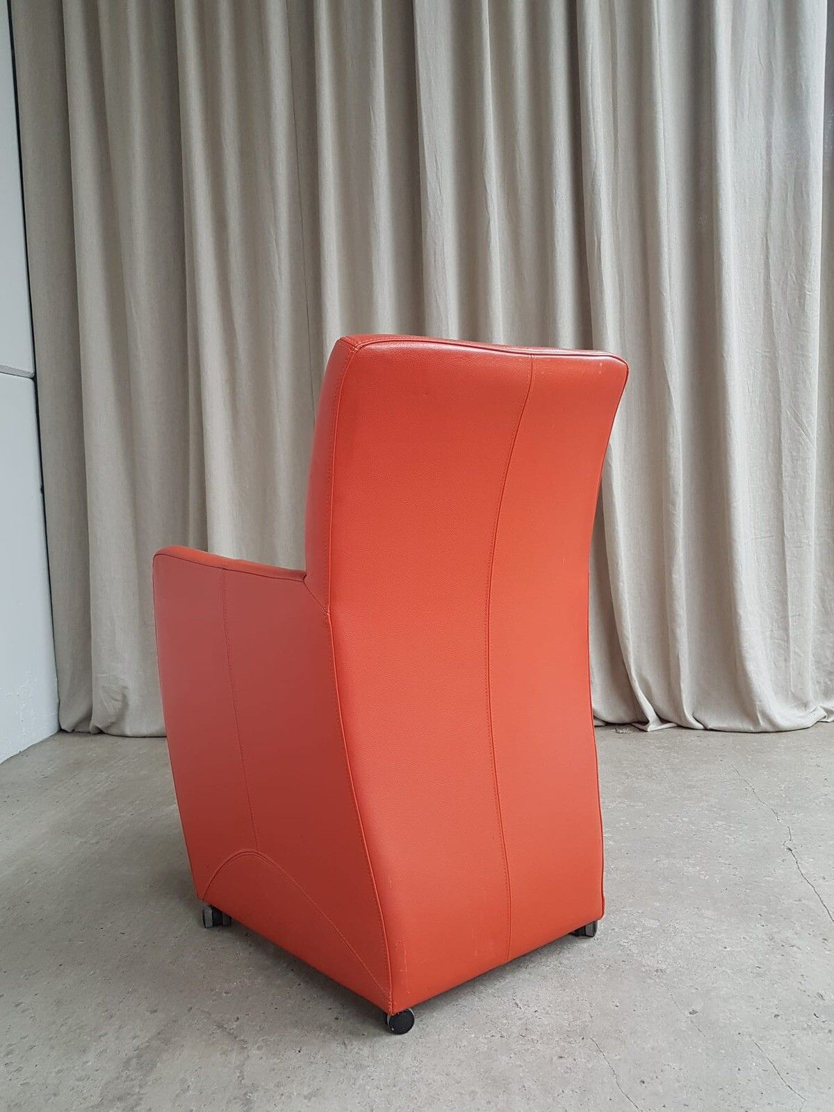 photo vinterior Vtg Late Mid Century Leather Armchair Side Chair By Leolux Modernist Retro R83