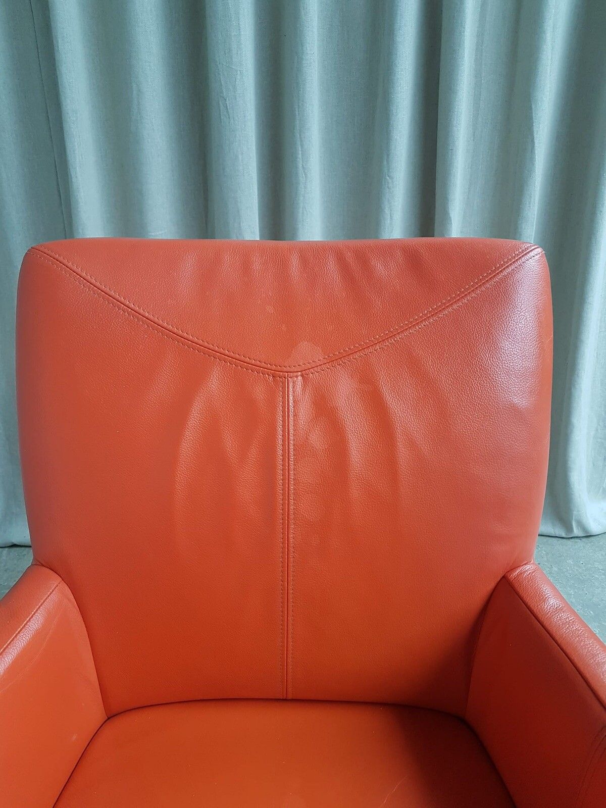 photo vintage Vtg Late Mid Century Leather Armchair Side Chair By Leolux Modernist Retro R83