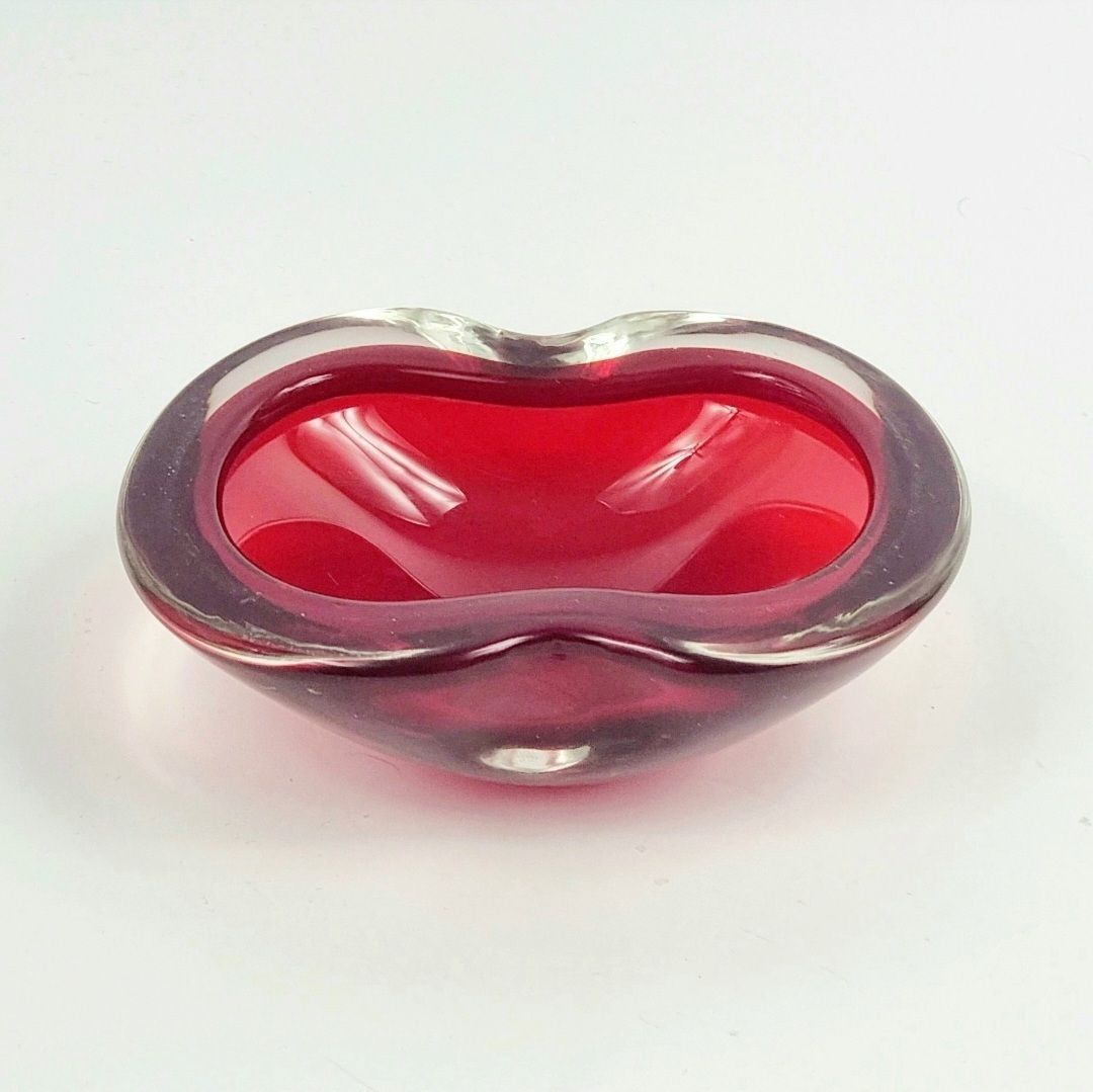 Pair Of Mid Century Sommerso Murano Glass Catchalls By Flavio Poli For Seguso, Italy, 1960s photo Home Decor