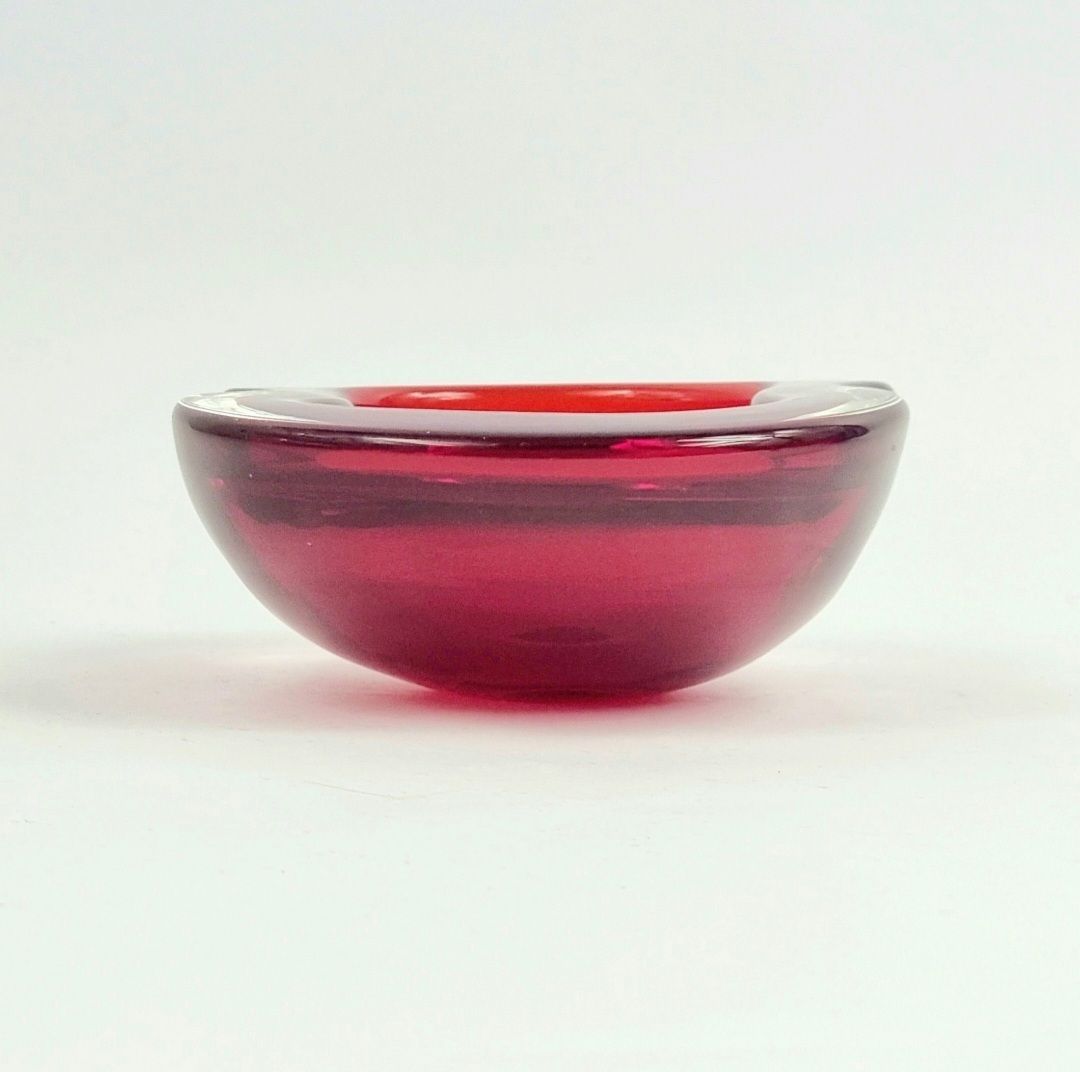 Pair Of Mid Century Sommerso Murano Glass Catchalls By Flavio Poli For Seguso, Italy, 1960s photo 185.0