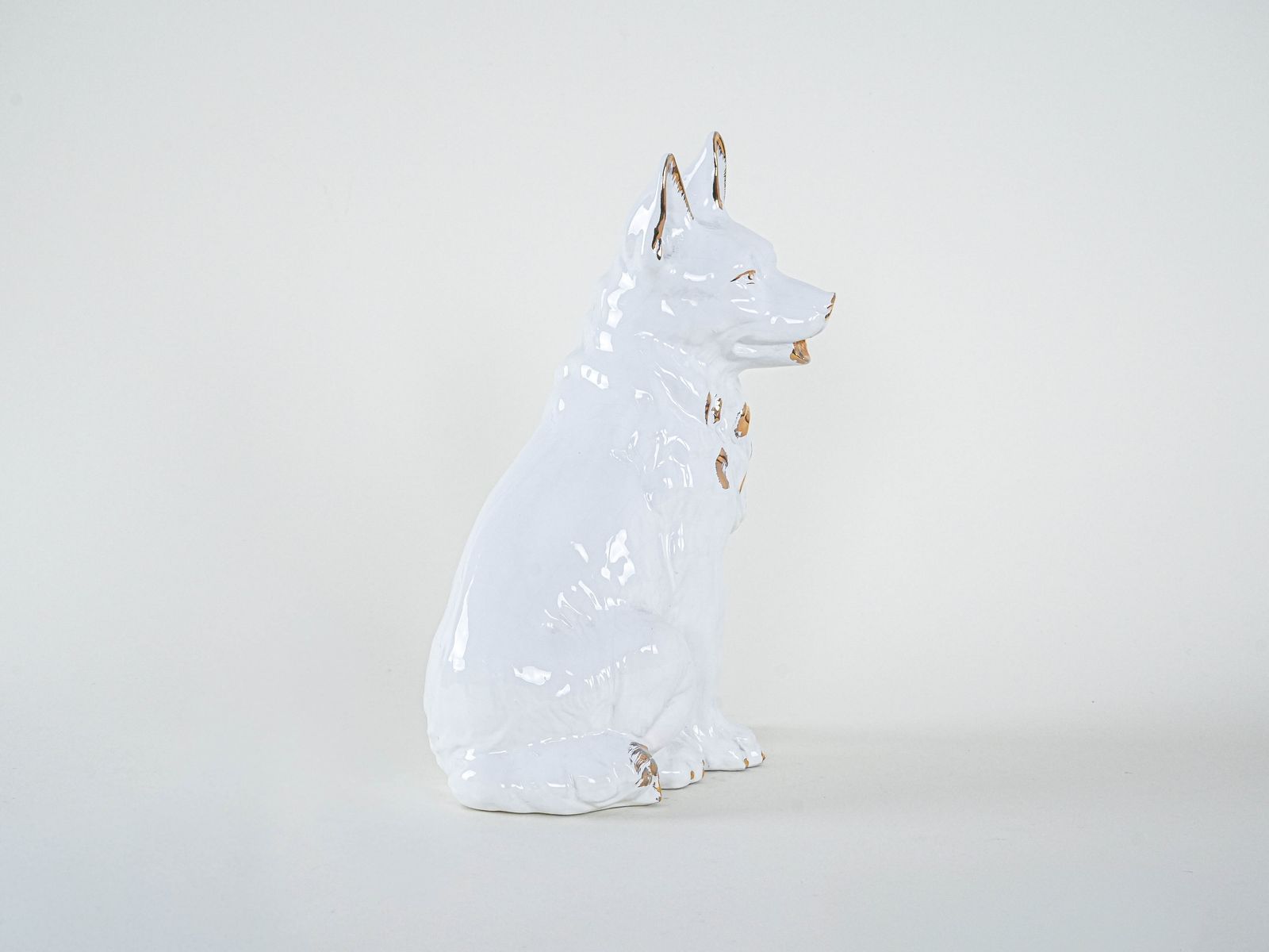 Porcelain Dog Figurine 1960s Made In Europe photo buy