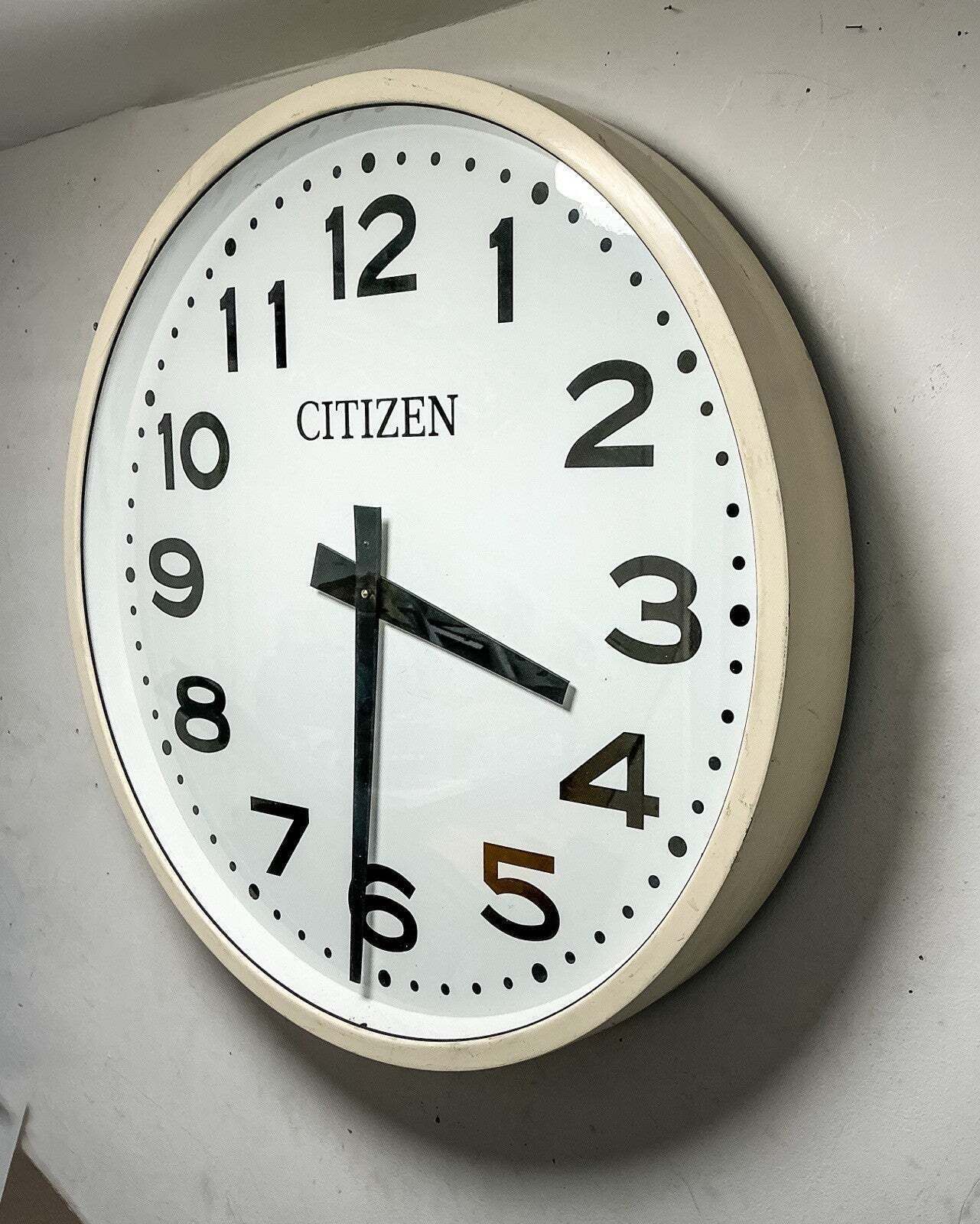 Extra Large Citizen Industrial Factory Station Wall Clock Japan Mcm 70s 67 Cm photo furniture