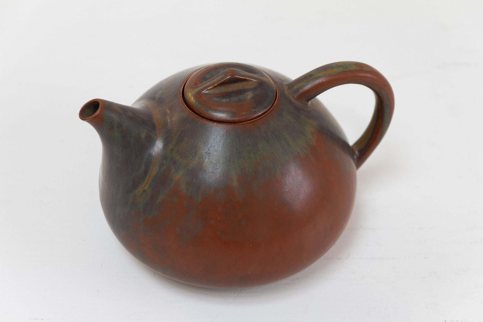 Danish Teapot In Glazed Ceramic By Eva Stæhr Nielsen For Saxbo, 1950s. photo for sale