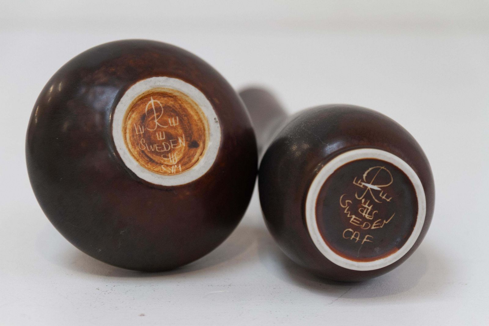 2 Stoneware Vases By Carl Harry Stålhane For Rörstrand Sweden, 1950s. photo vinterior