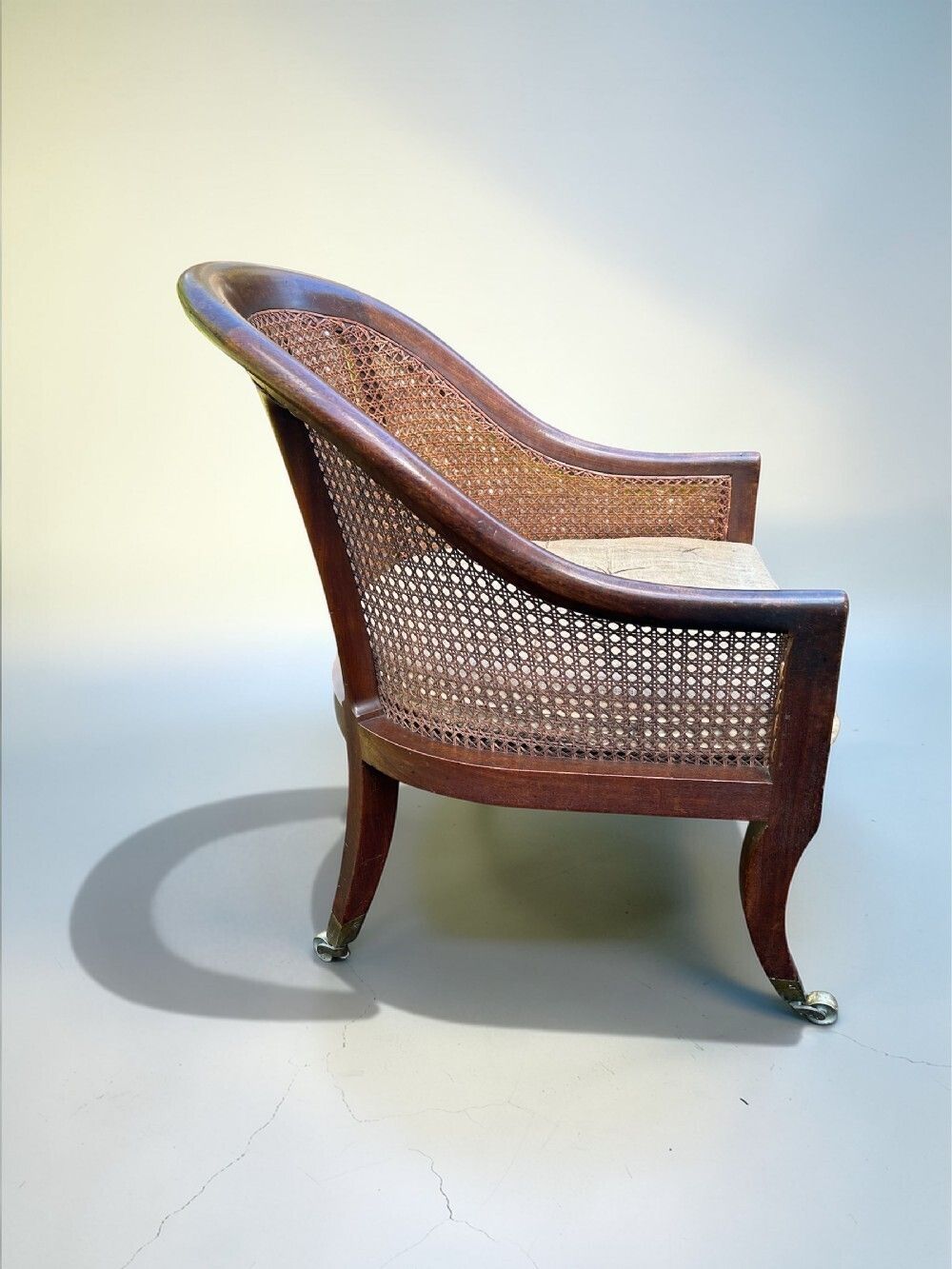 Gillows Regency Mahogany Bergere/Library Arm Chair. photo Furniture