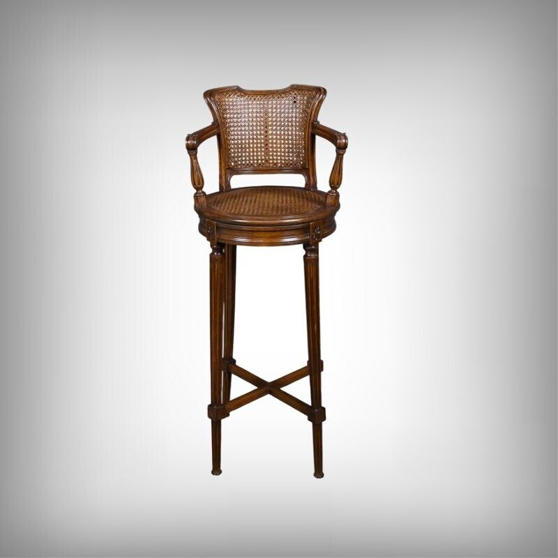 Swivel High Chair In Beechwood, Louis XVI Style – 1900 photo furniture