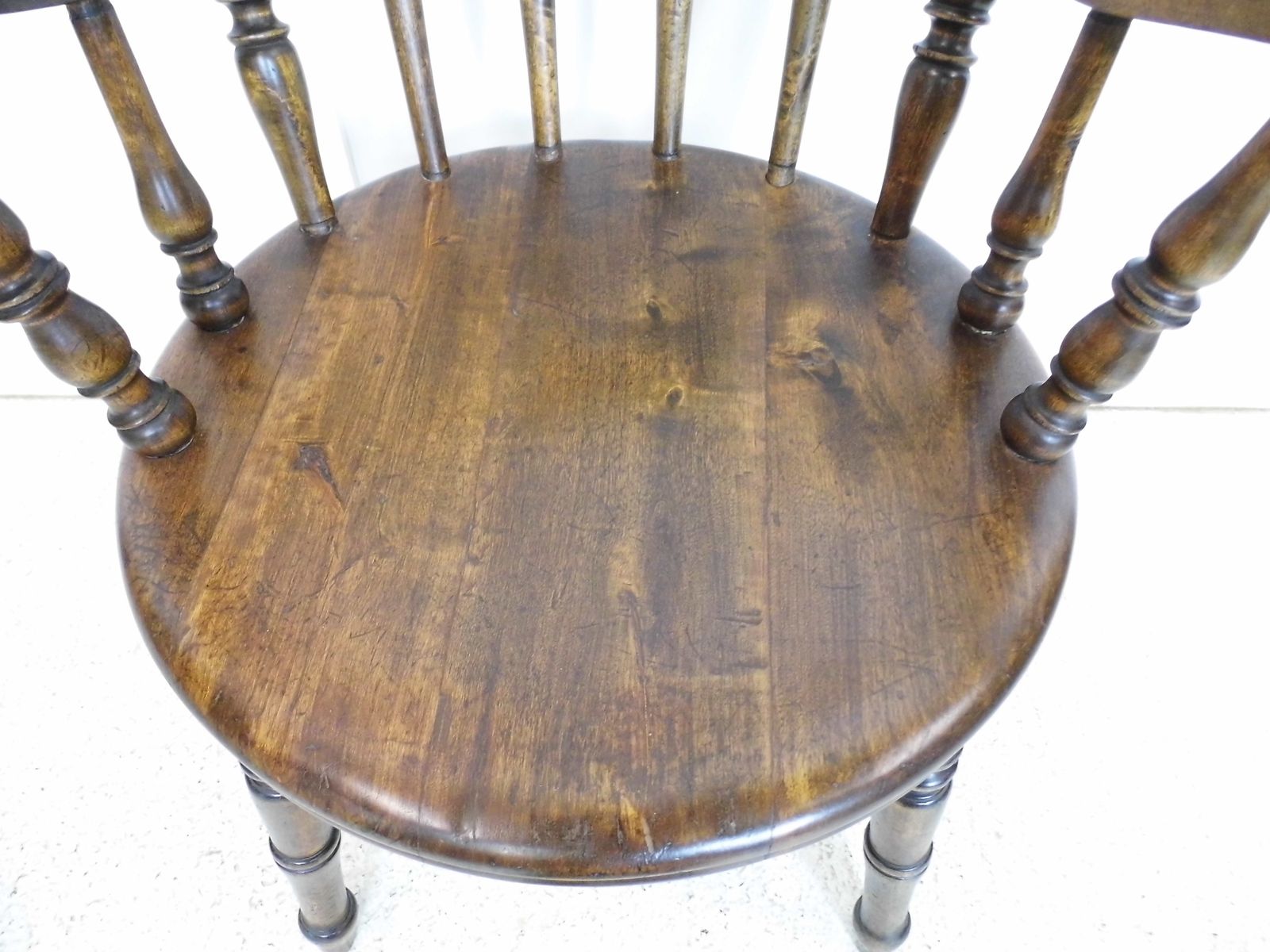425.0 Antique Fireside Elbow Penny Armchair Desk Victorian Beech Chair 1890s photo