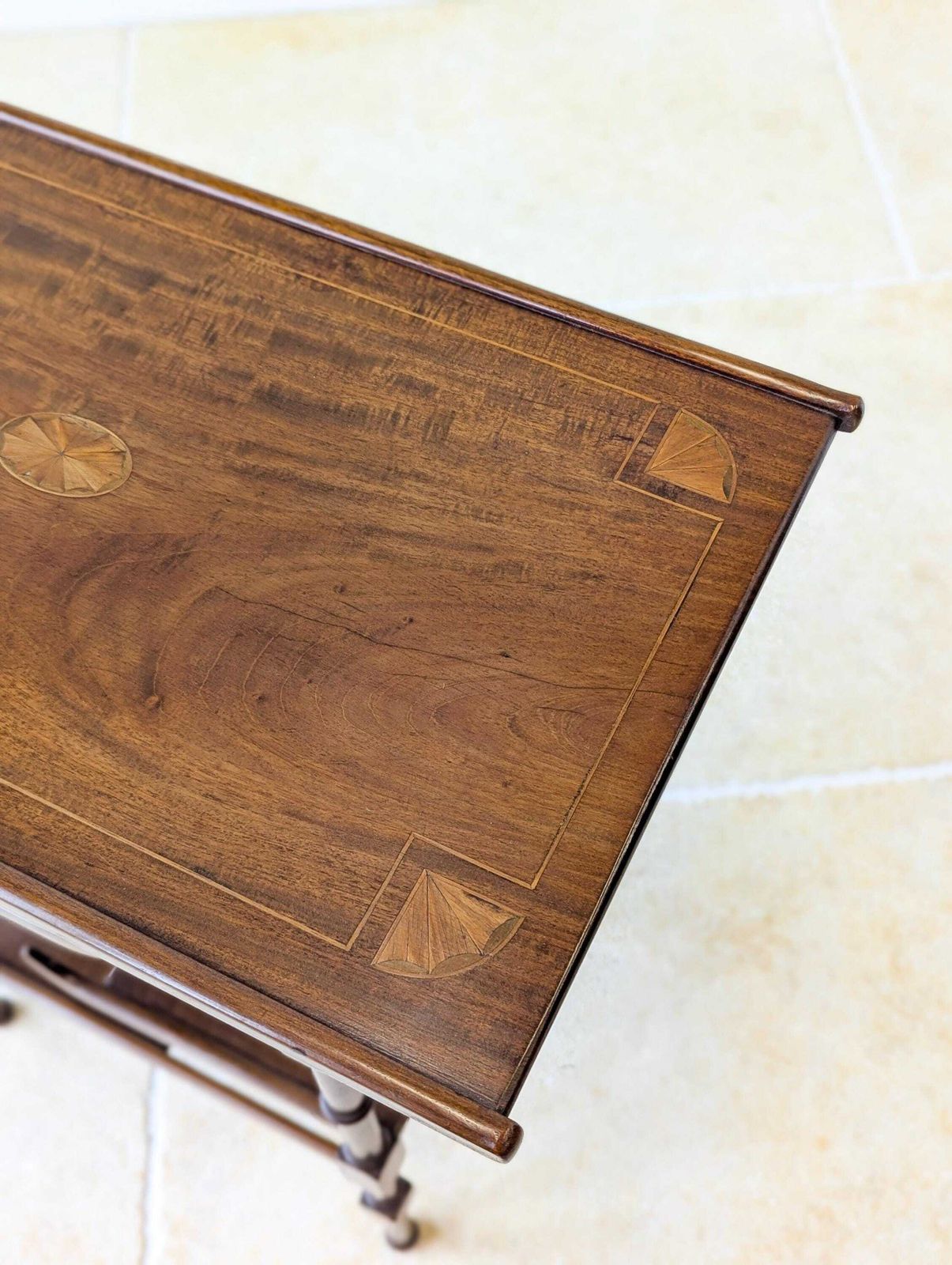 photo buy Antique Edwardian Mahogany Anglo Japanese Pagoda Occasional Table C.1910