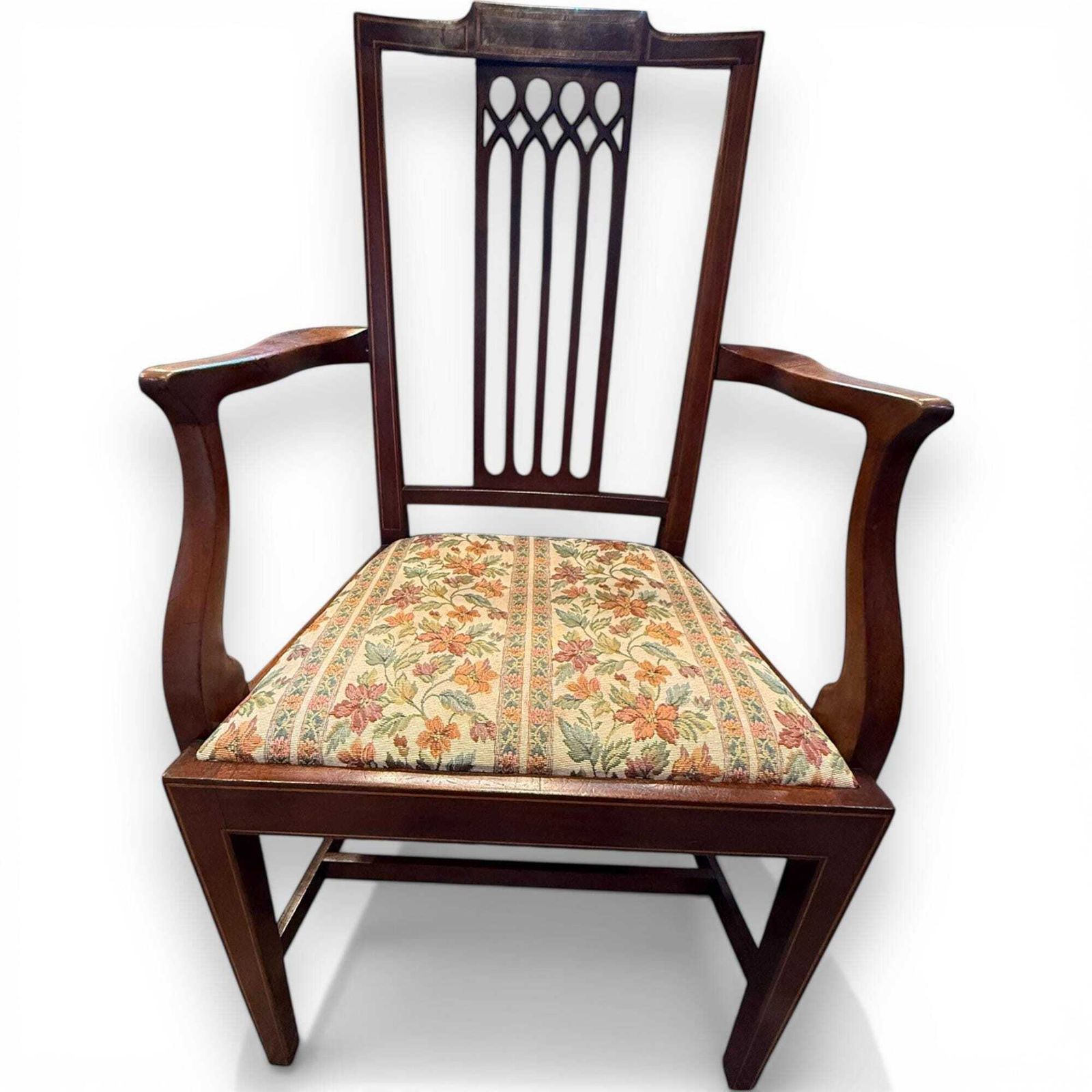 Antique Dining Chairs Set Of 8 Edwardian Mahogany Dining Chairs 2 Carvers photo 995.0