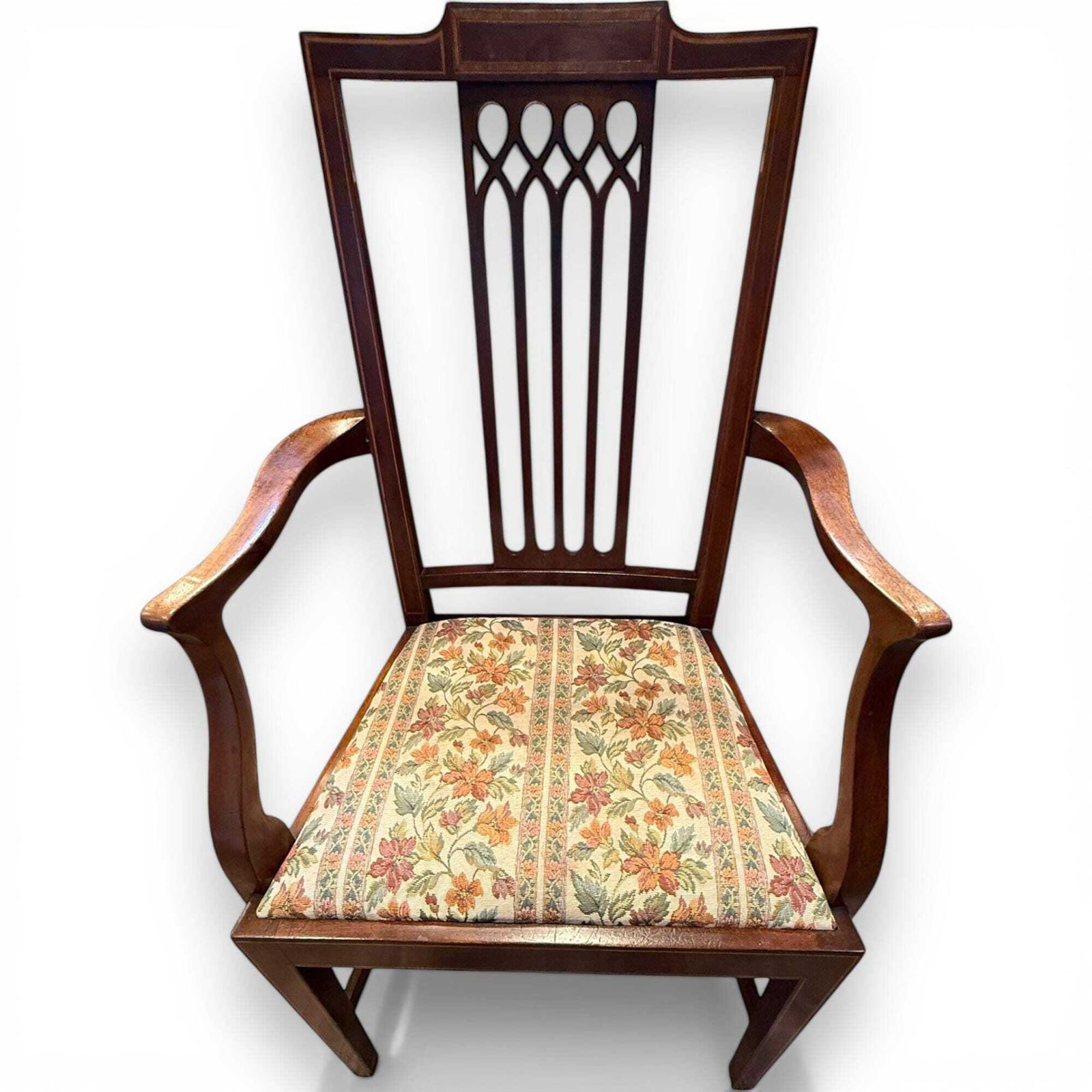 Antique Dining Chairs Set Of 8 Edwardian Mahogany Dining Chairs 2 Carvers photo vinterior