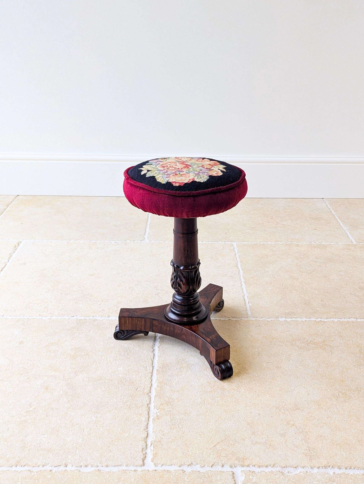 photo for sale Antique William IV Rosewood Adjustable Piano Stool C.1830