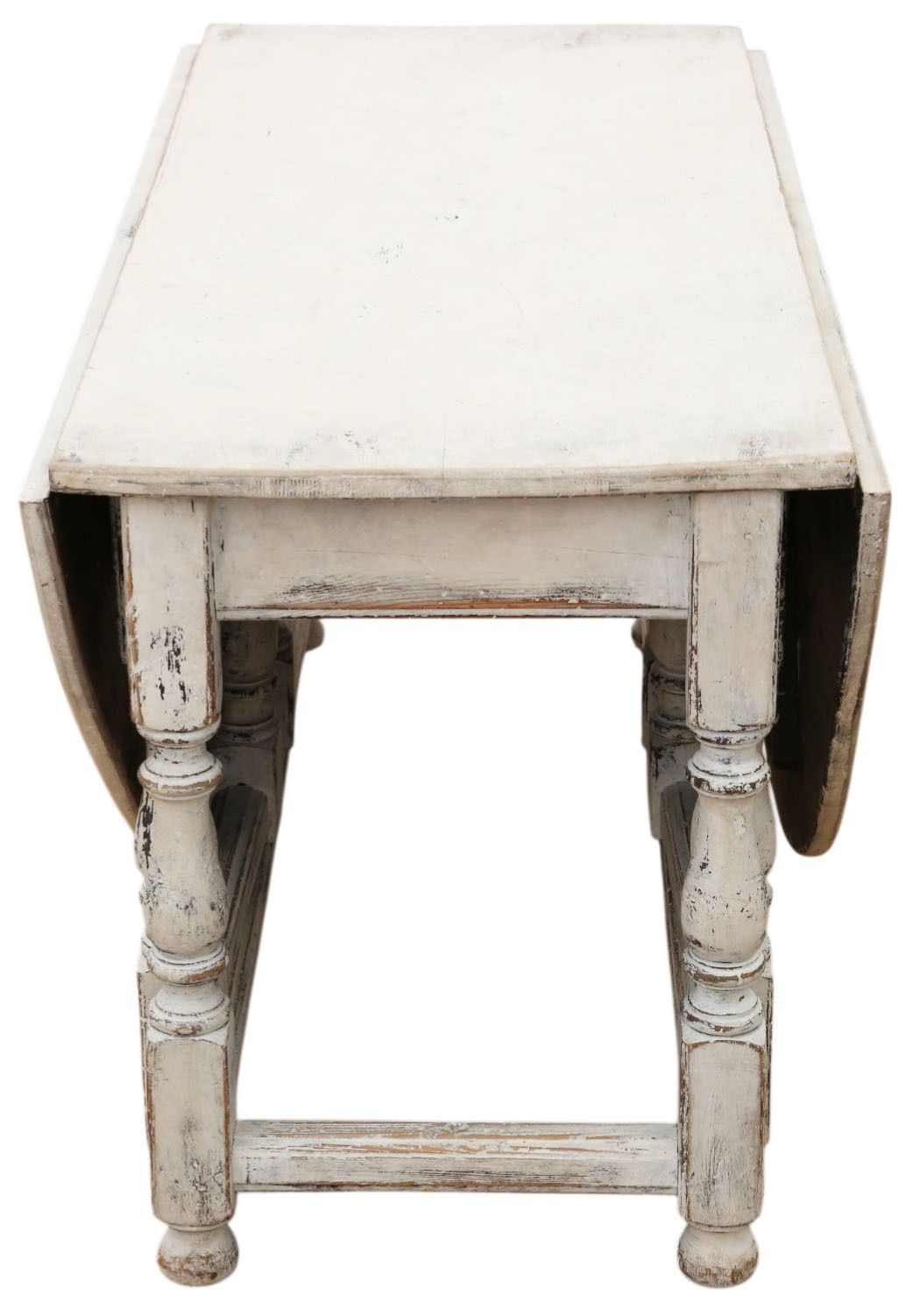 Antique C.1920 Very Large Swedish Drop Leaf Gateleg Dining Table – Painted Finish photo 2995.0