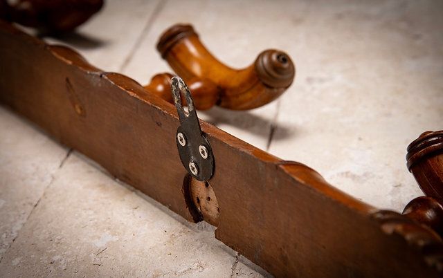 Furniture French Antique Faux Bamboo Wall Coat Rail photo