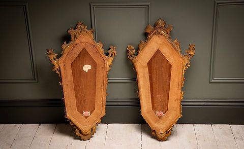 Pair Of Late 19th Century Louis XV Style Gilt Mirrors photo for sale