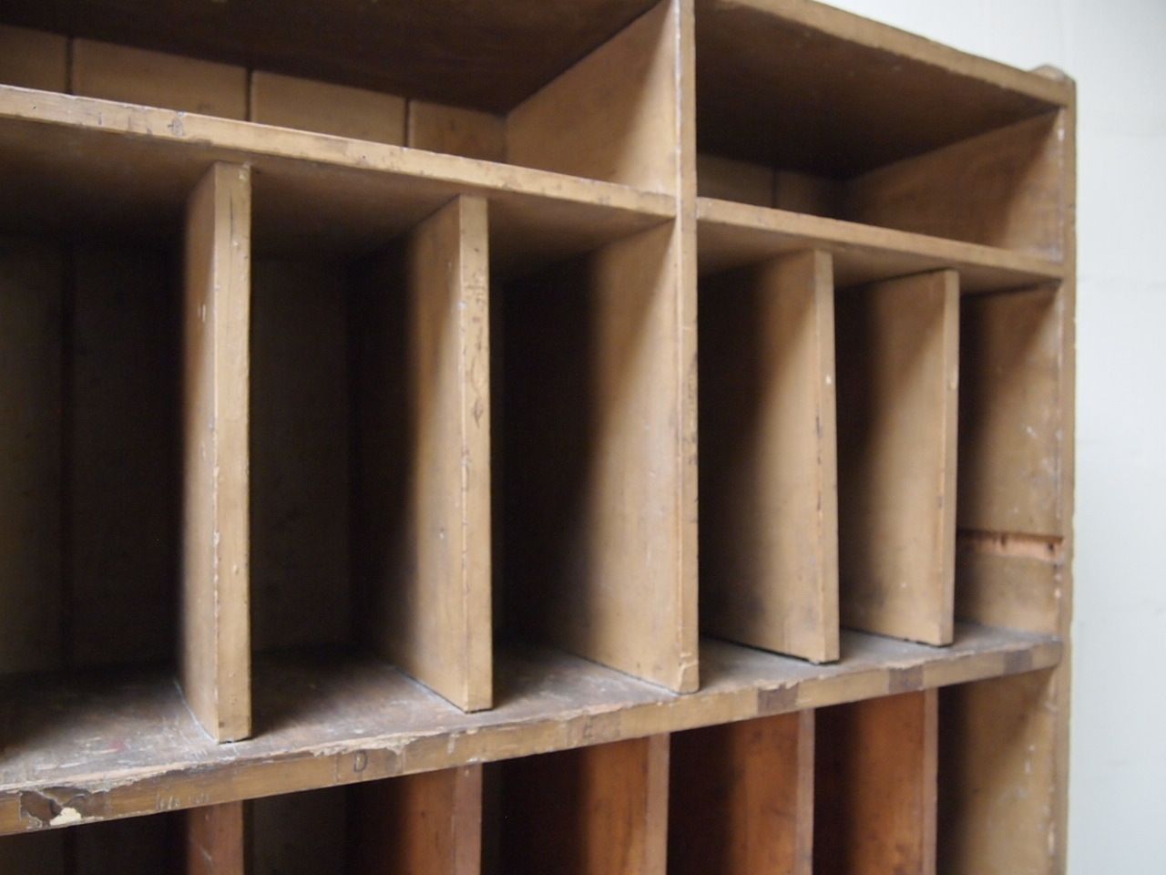 Vintage Solid Pine Pigeon Hole Storage Unit photo buy