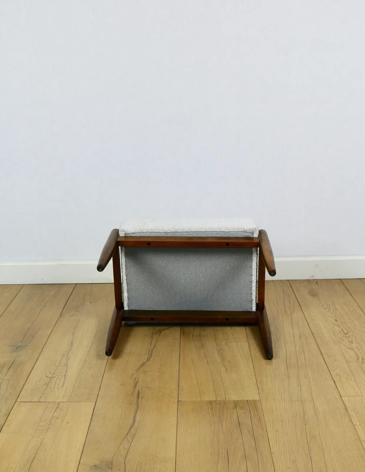 Edmund Homa Stool, Cream Ivory And White Boucle Seat   2 Pieces Available photo buy