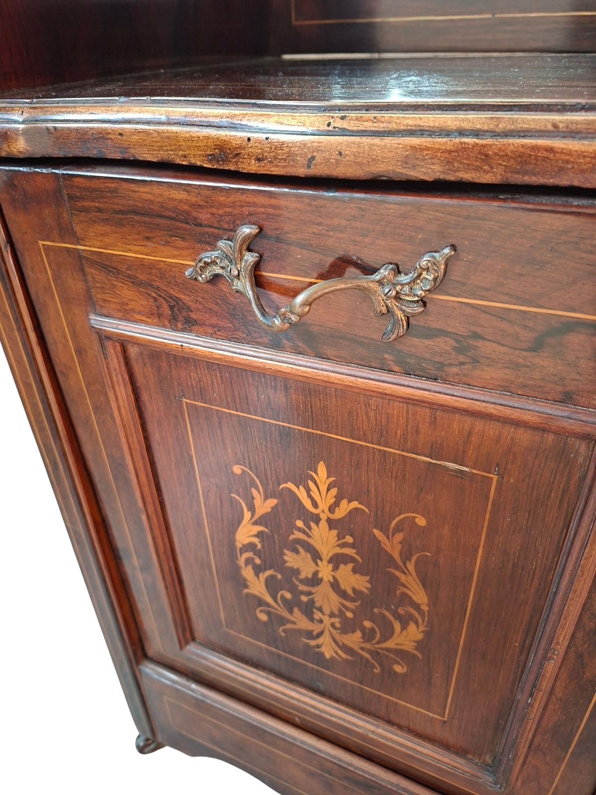 Antico Purdonium Vittoriano Mobiletto Porta Carbone Con Specchio photo Furniture