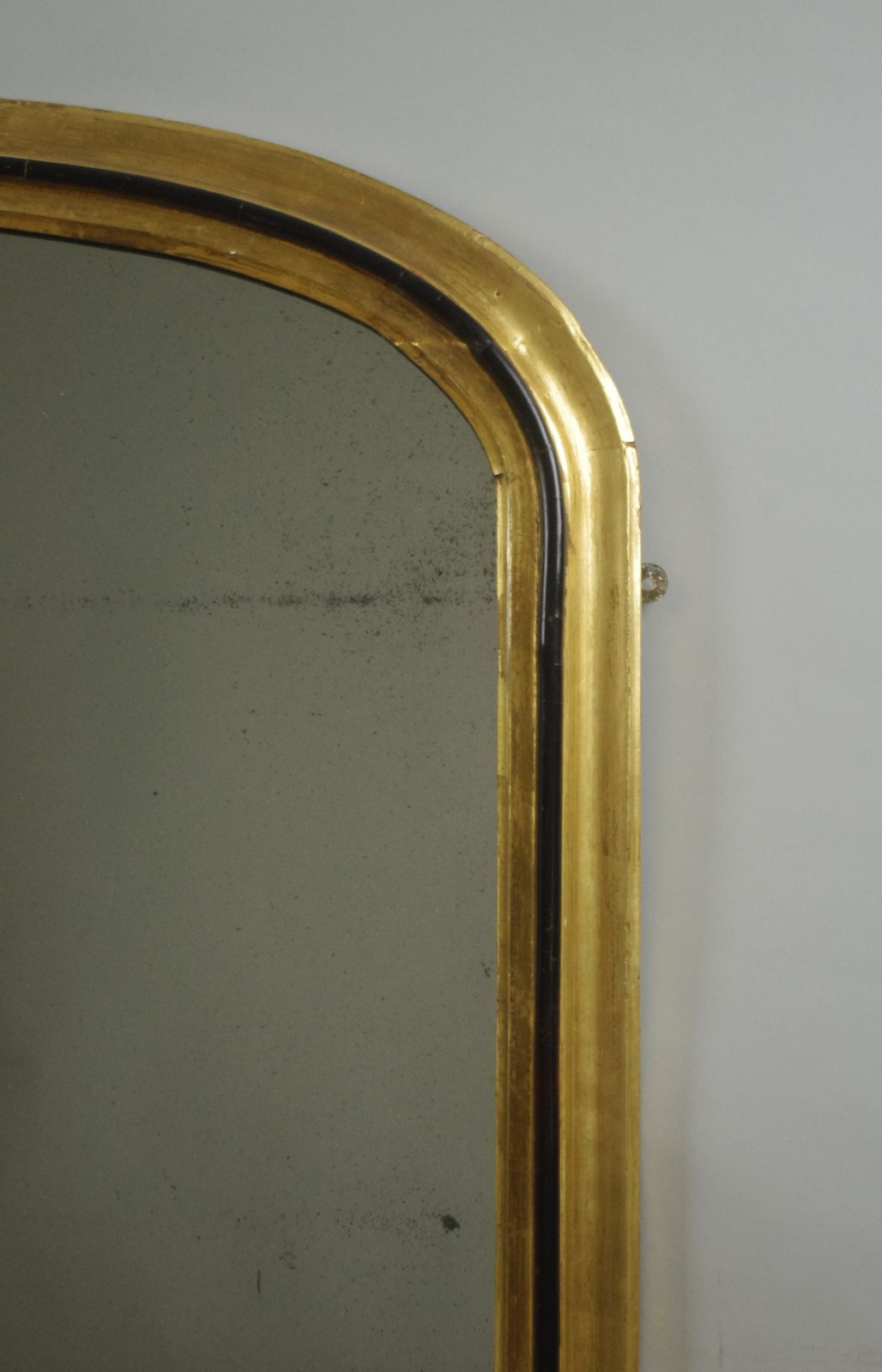 Victorian Gilt And Ebonised Arch Top Overmantle Mirror photo Home Decor