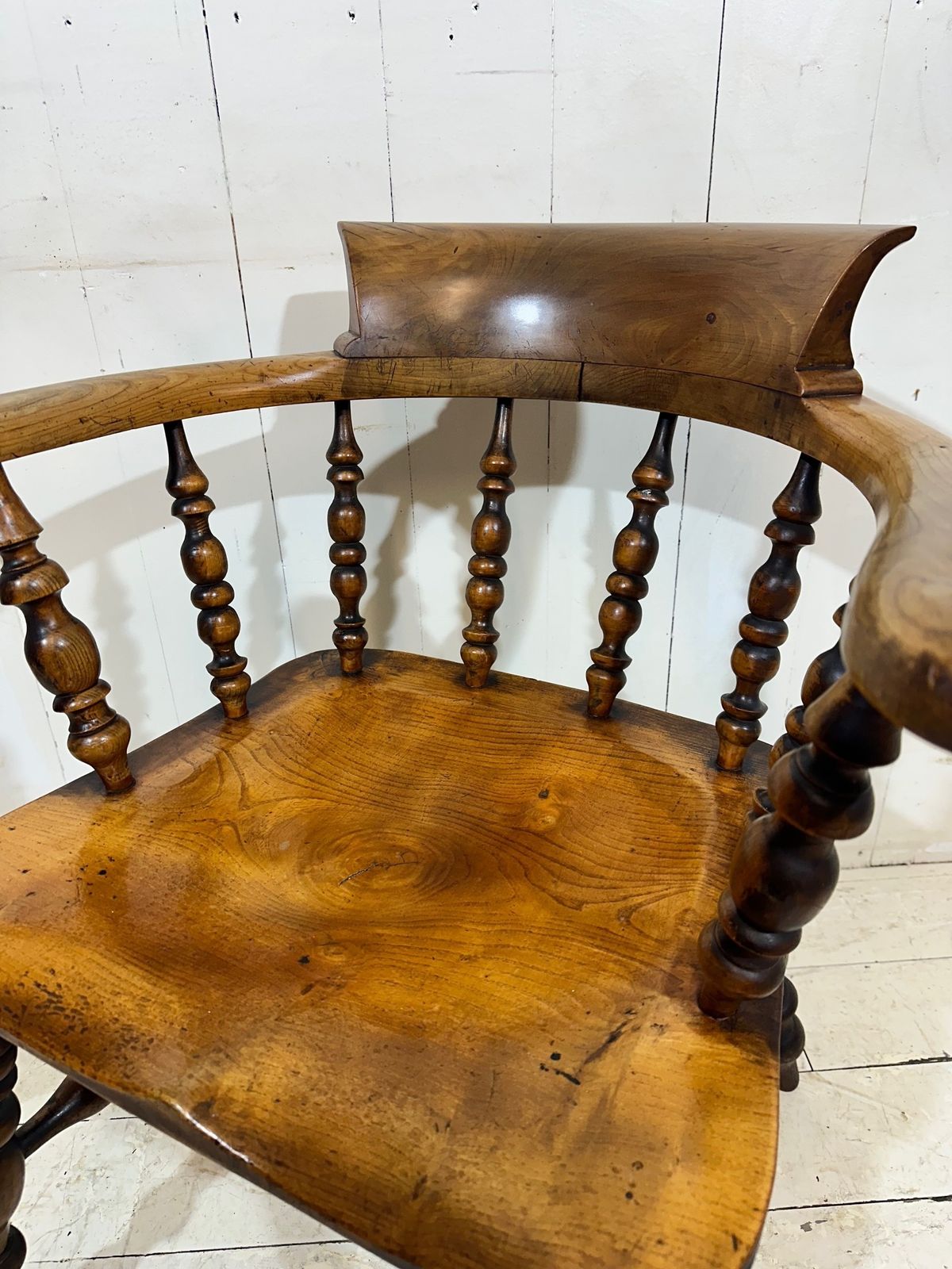 Hand Crafted Victorian Captains Armchair In Birch And Elm photo buy