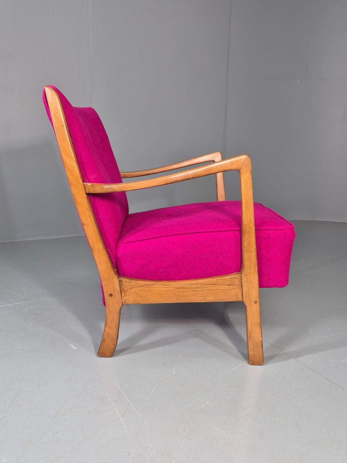 Vintage Mid Century Lounge Chair 1950s Swedish New Upholstery Eb11776 Mnor photo buy