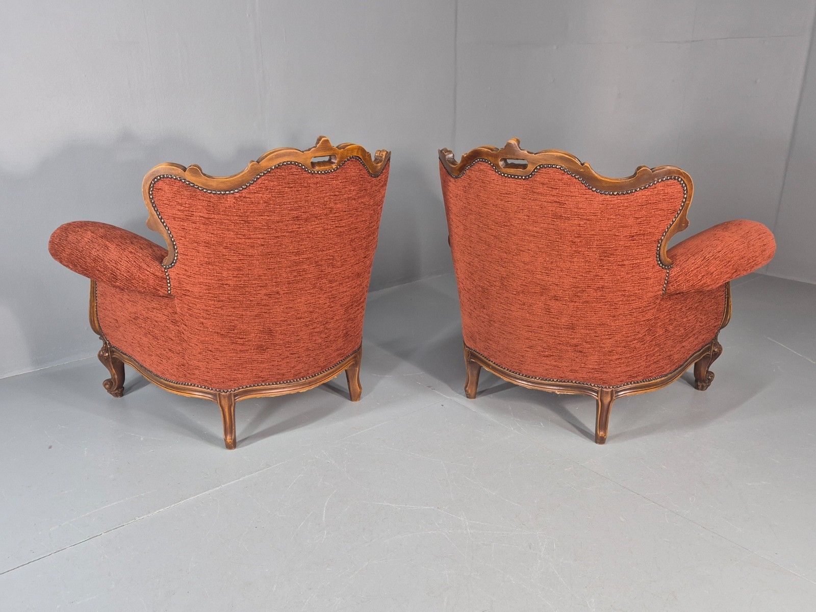 photo vinterior 2 Vintage French Rococo Style Lounge Chairs Quality Reproduction  Eb11659 Vclo