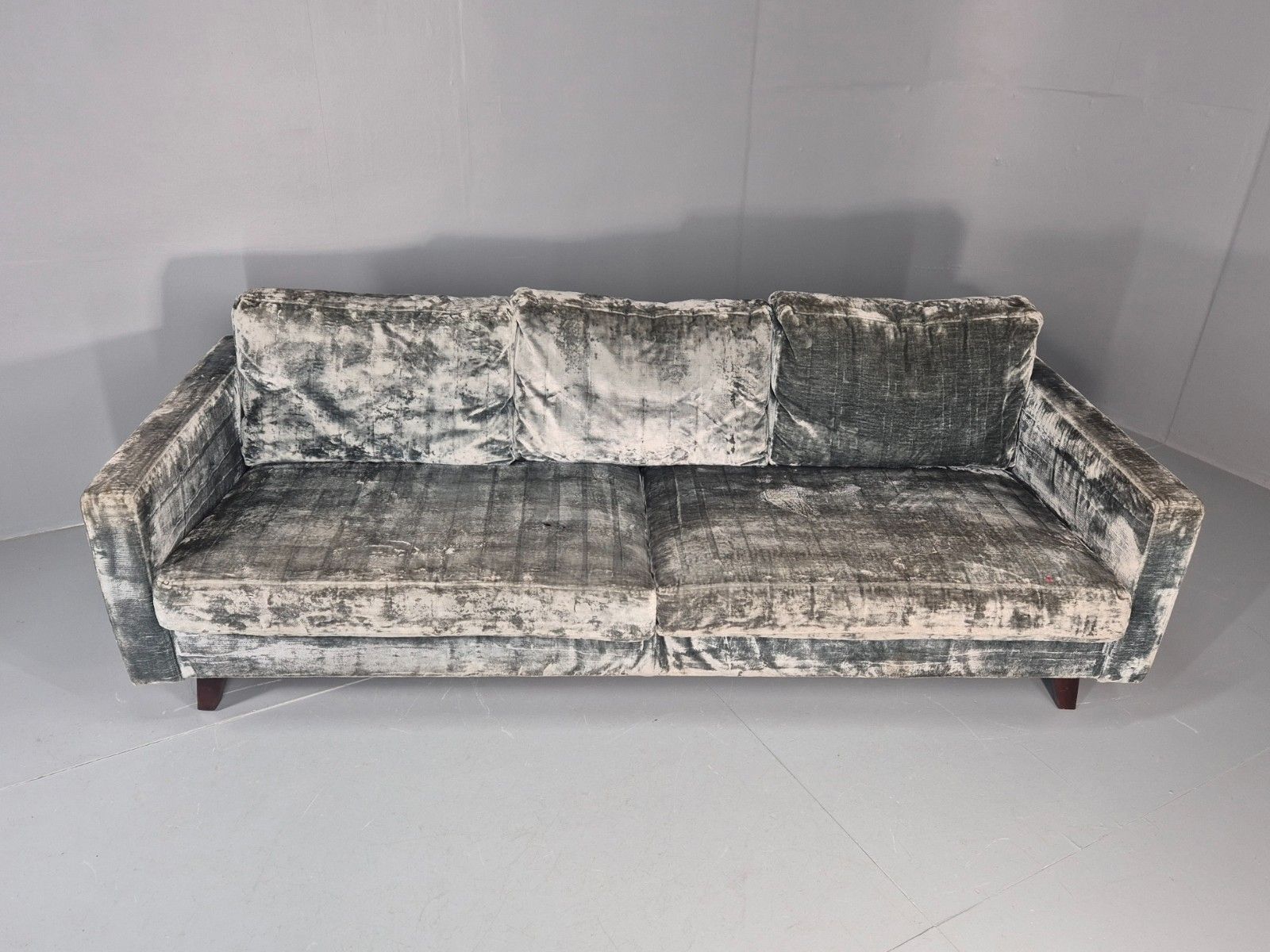 photo furniture Huge 4 Seater Settee Turquoise Velvet Ex Hotel Modern Design Retro Eb11608 M4ss