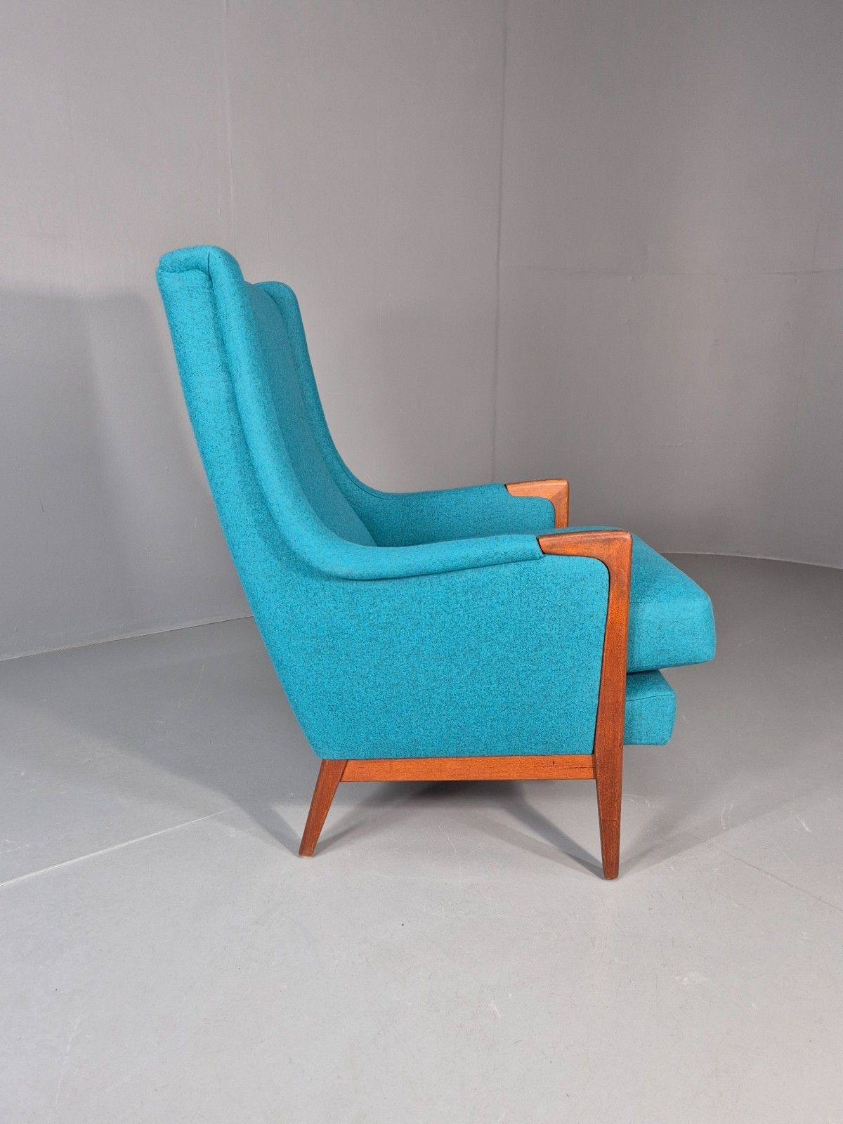 photo vinterior Vintage 1960s Lounge Chair Reupholstered Blue K E Ekselius For Joc Eb11092 Mnor