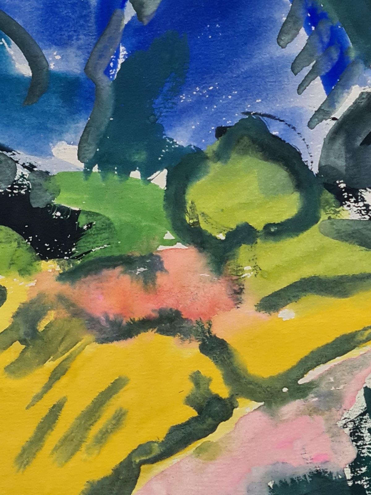 Fauvist Landscape, Gouache And Watercolour On Paper, Mid 20th Century 1960s By Gabrielle Ricard Cordingley photo furniture
