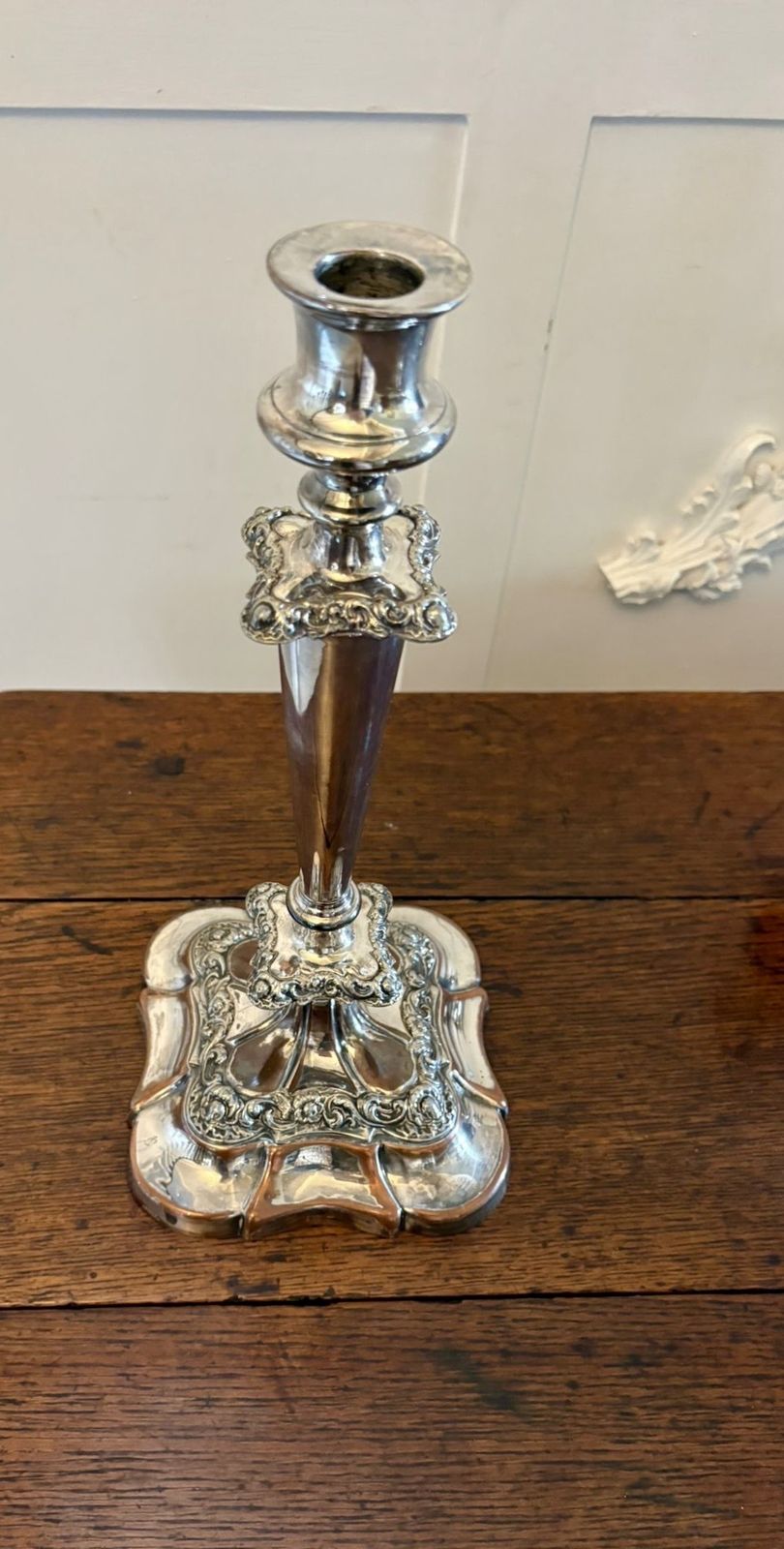 Antique 19th Century Large Silver Plated Five Branch Candelabra Dining Table Centrepiece With Detachable Sconces photo Home Decor