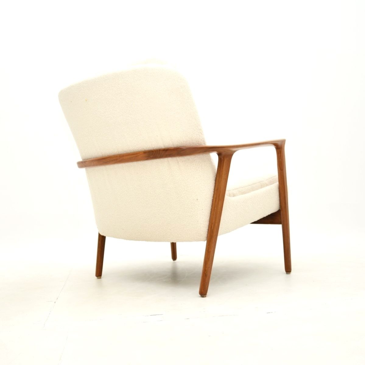 Furniture Pair Of Swedish Vintage Walnut Armchairs By Inge Andersson photo