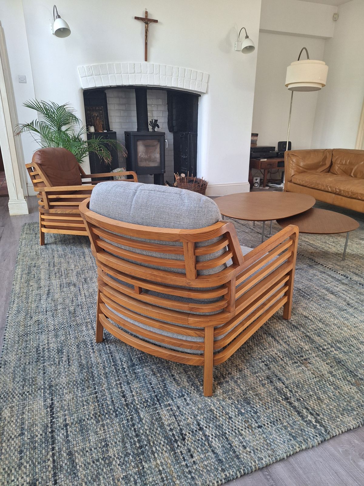 Pair Of Handmade Ligne Roset Flax High Back Armchairs photo buy