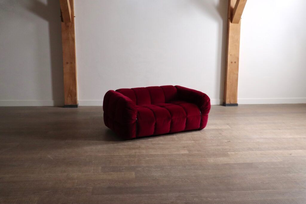 Cini Boeri For Arflex Strips Sofa In Velvet, Italy 1968 photo furniture