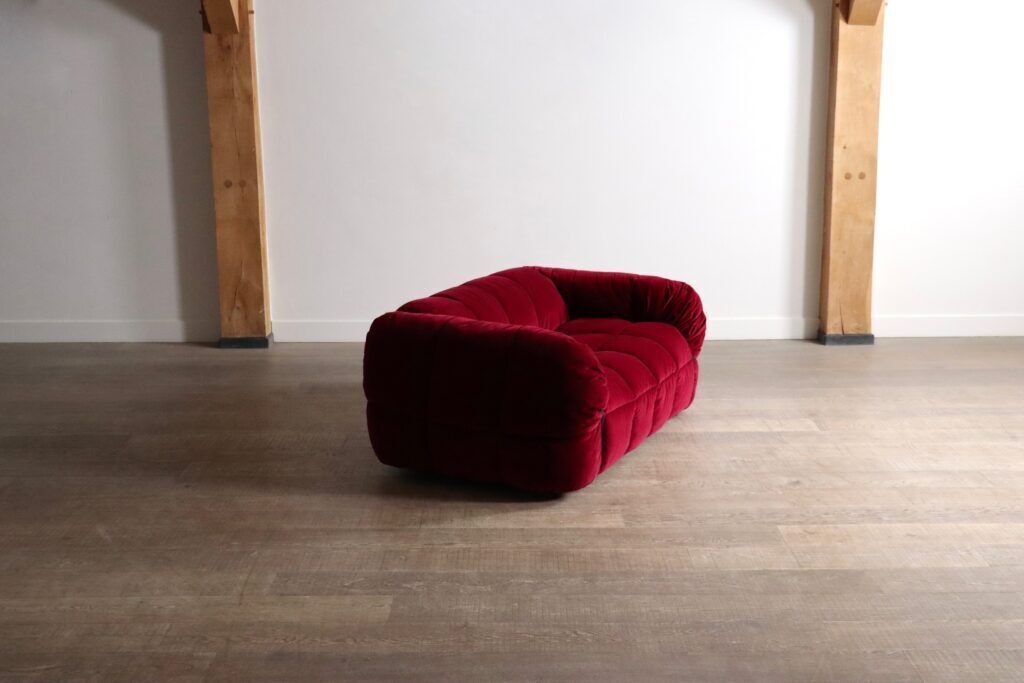 Cini Boeri For Arflex Strips Sofa In Velvet, Italy 1968 photo vintage