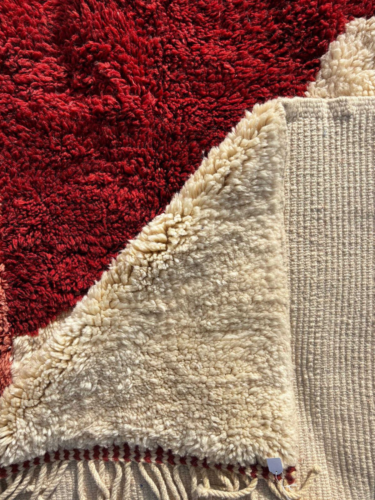 Square Moroccan Mrirt Rug Handmade Wool 190x200 Cm – Modern Berber Rug – Contemporary Moroccan Decor photo Textiles