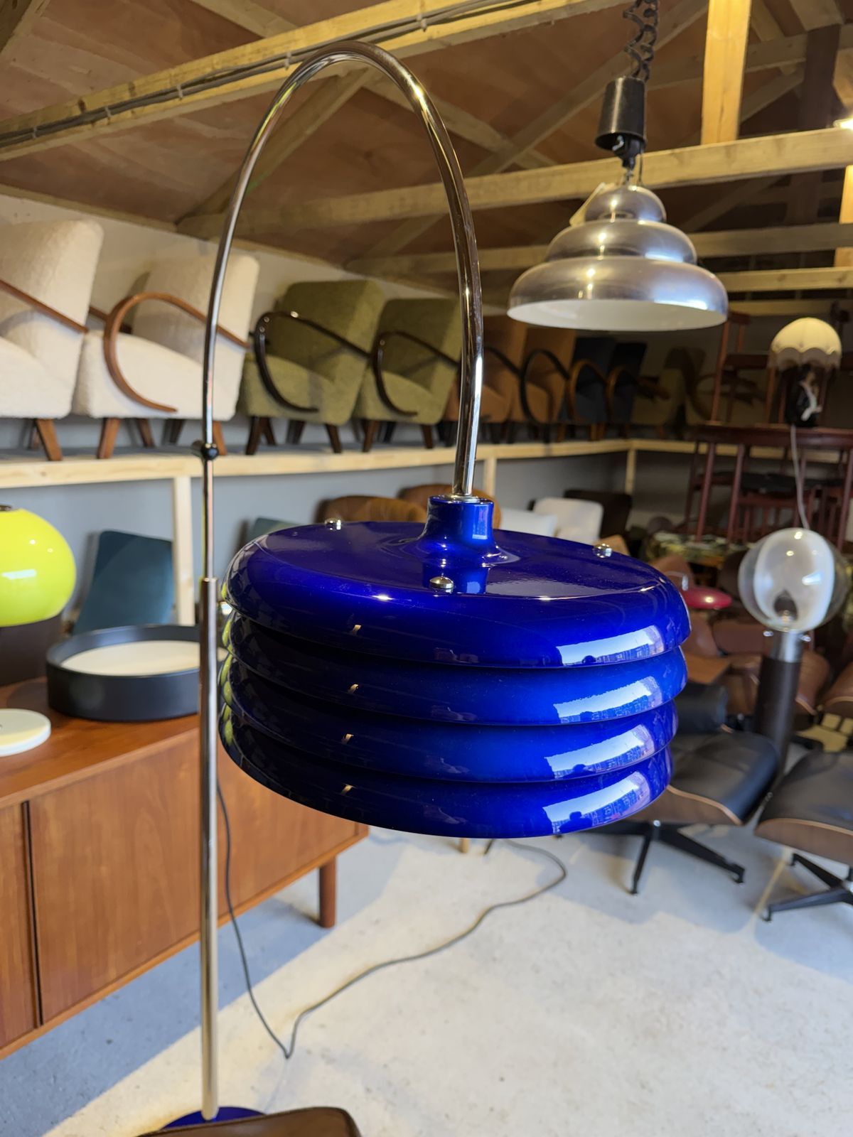 Mid  Century, Floor Lamp By Tamás Borsfay For Hungarian Craftsmanship Company, 1970s photo Lighting