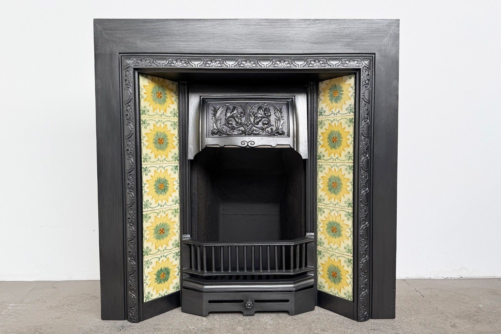 Reclaimed Victorian 19th Century Cast Iron Fireplace Grate photo for sale