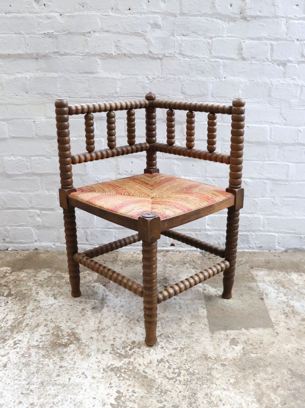 Beautiful Vintage French Corner Bobbin Chair photo furniture