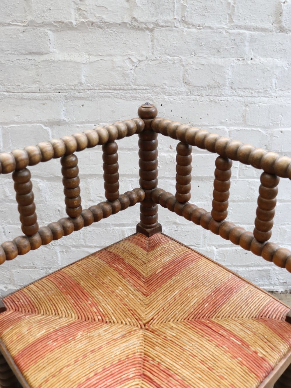 Beautiful Vintage French Corner Bobbin Chair photo 265.0