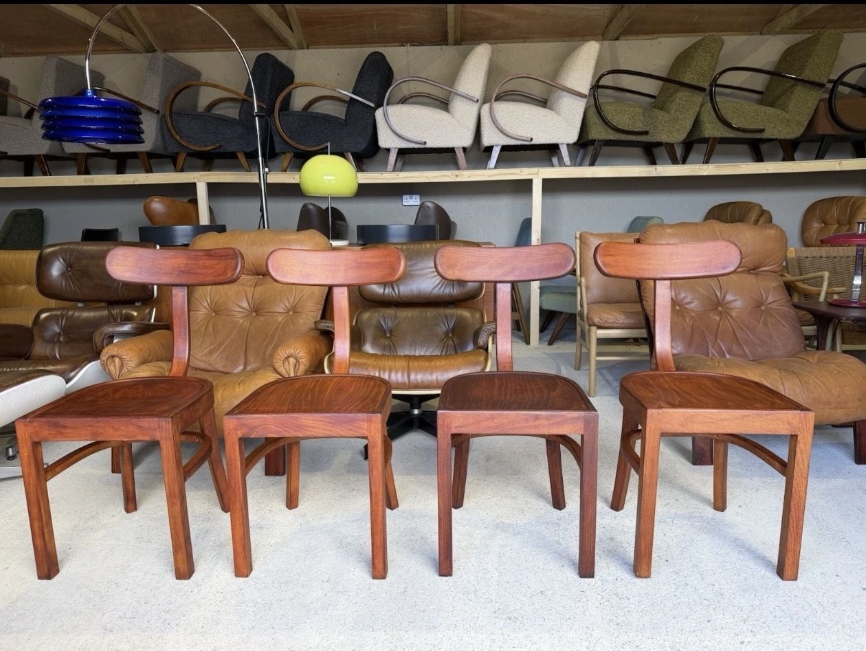 Set Of 6 Art Deco D Chairs No. 401 By Lajos Kozma 1930s photo for sale