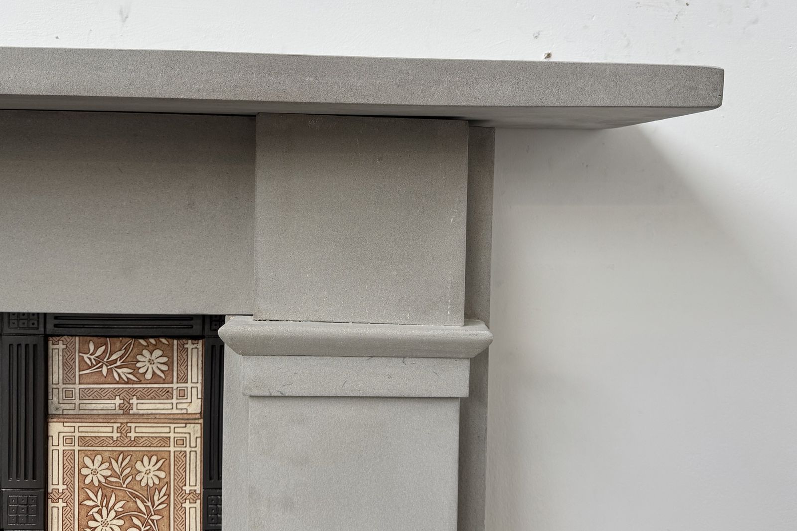 Antique 19th Century Victorian Grey Stone Fireplace Surround photo 1850.0