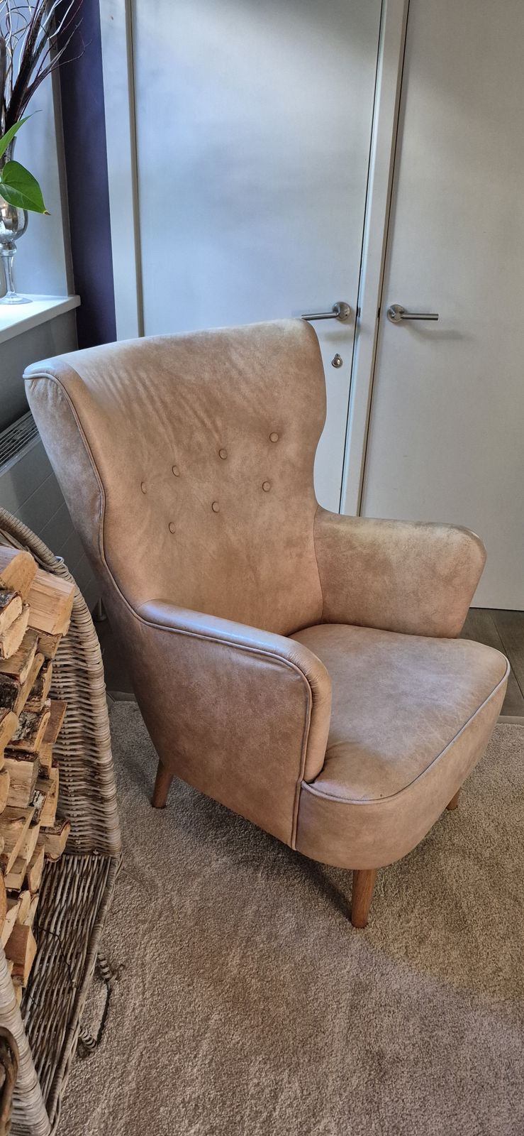 Pair Of Tanned Leather Ludwig Armchairs By Swoon photo for sale