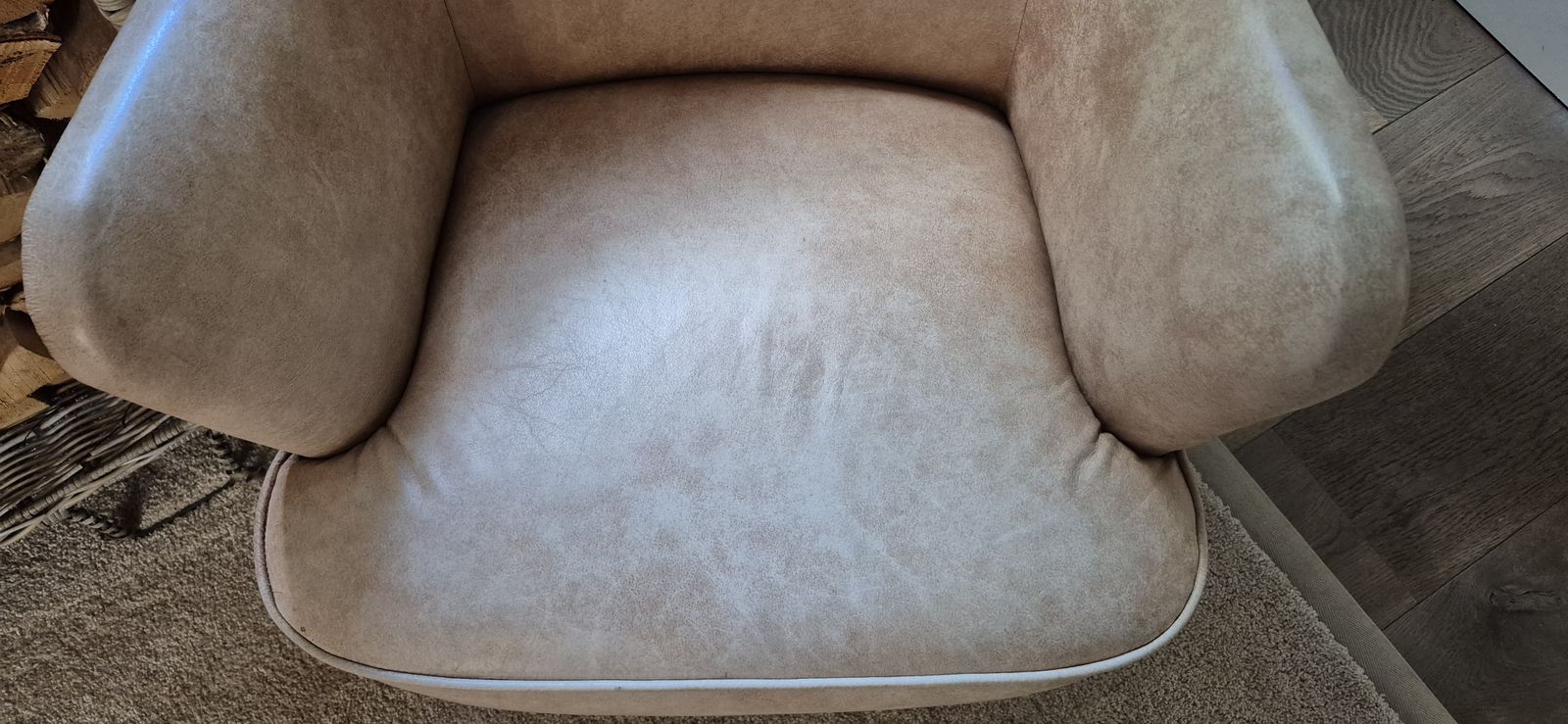 Pair Of Tanned Leather Ludwig Armchairs By Swoon photo buy