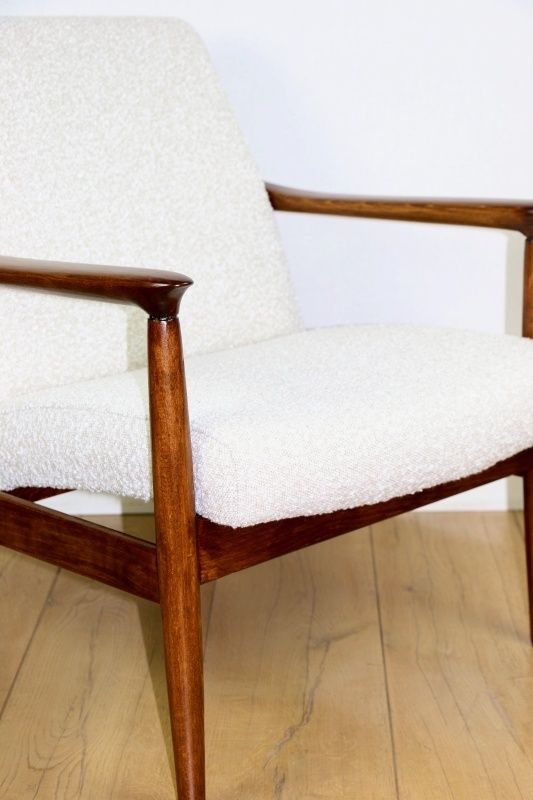 Gfm 64 Armchair, Designed By Edmund Homa From The 1970s, Ivory White   2 Pieces Available photo vintage