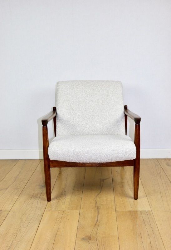 Furniture Gfm 64 Armchair, Designed By Edmund Homa From The 1970s, Ivory White   2 Pieces Available photo