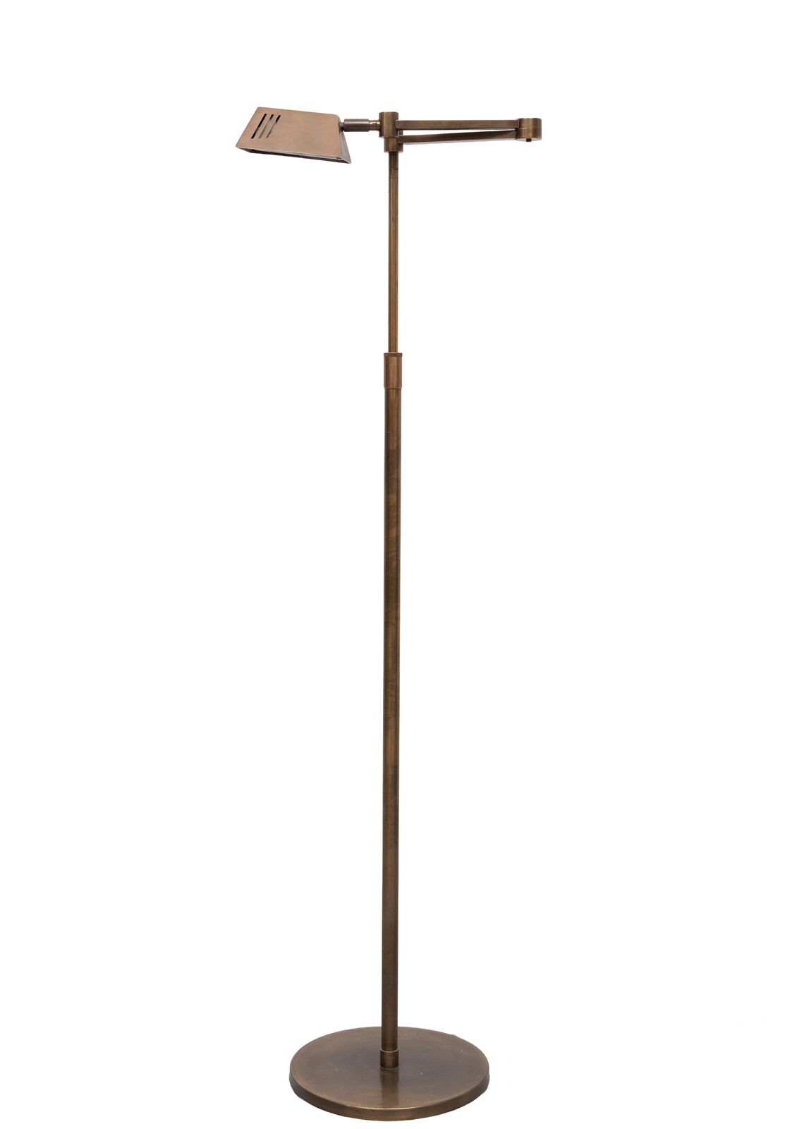 Verlichting Bronzen Vloerlamp Met Zwenkarm – Halogeen, Duitsland photo