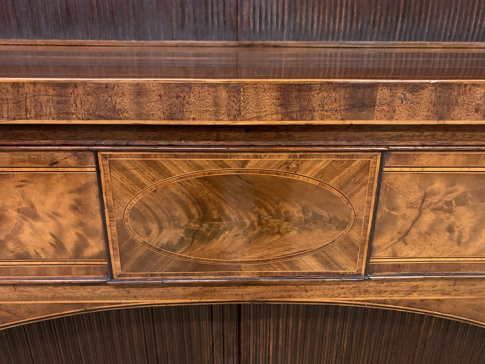 photo for sale Large George III Inlaid Mahogany Sideboard