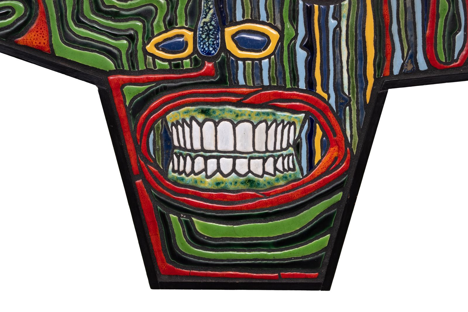 Psychedelic Ceramic Wall Art, The Smile, Karel F Van Der Wilk . 1977 Holland photo Home Decor