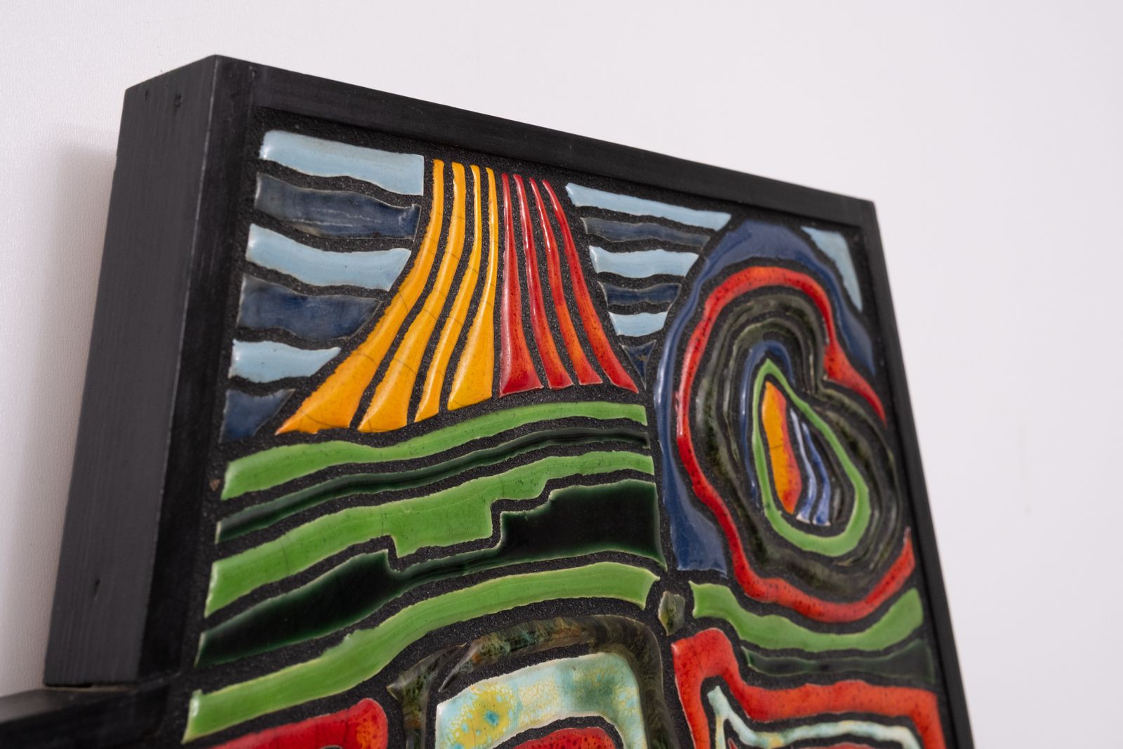 Psychedelisch Keramisch Wandobject, The Smile, Karel F. Van Der Wilk. 1977, Holland photo 1250.0